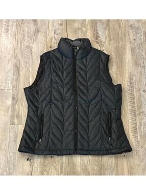 Eddie Bauer Women's Black Quilted Vest Size XL